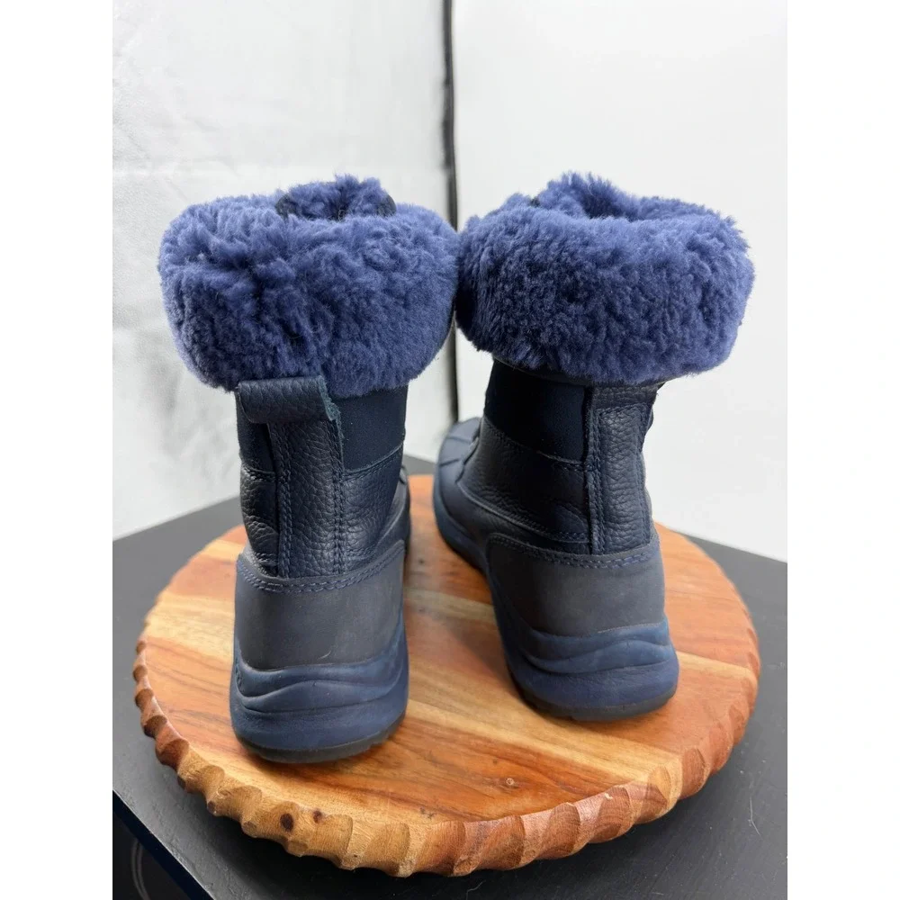 UGG Adirondack III Waterproof Boot Women 8.5 Blue Leather Fur 1095141